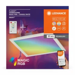 Luminaires Ledvance Wifi Panel LED Blanc, 1 lumière, Télécommandes, Changeur de couleurs