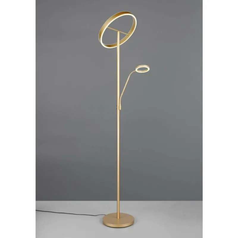 Lampes Dorées-Luminaires Trio Willis Lampadaire LED Or, 2 lumières