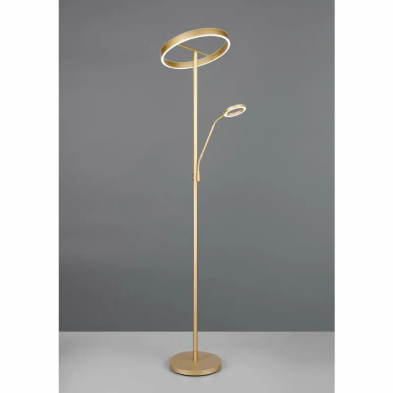 Lampes Dorées-Luminaires Trio Willis Lampadaire LED Or, 2 lumières
