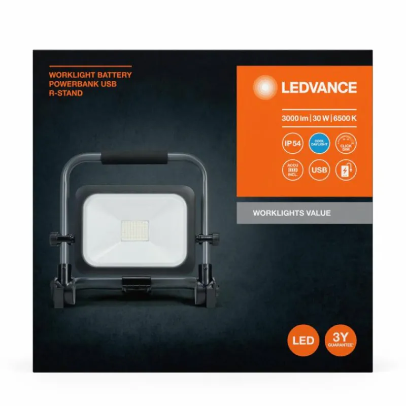 Luminaires Ledvance Worklight Projecteur LED Gris, Noir, 1 lumière