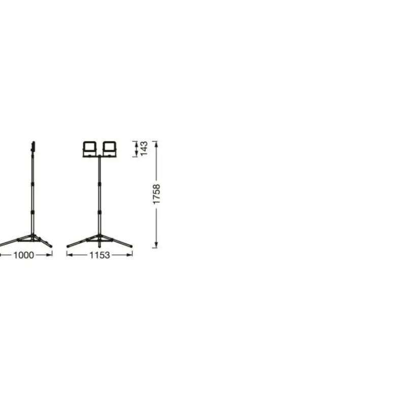 Luminaires Ledvance Worklight Projecteur LED Gris, Noir, 1 lumière