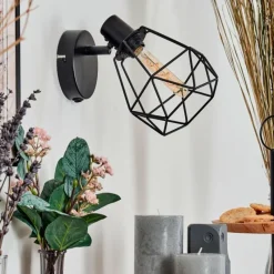 hofstein Yaak Applique murale Noir, 1 lumière