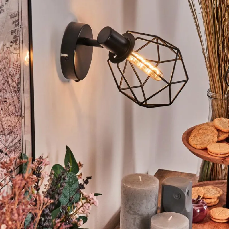 hofstein Yaak Applique murale Noir, 1 lumière