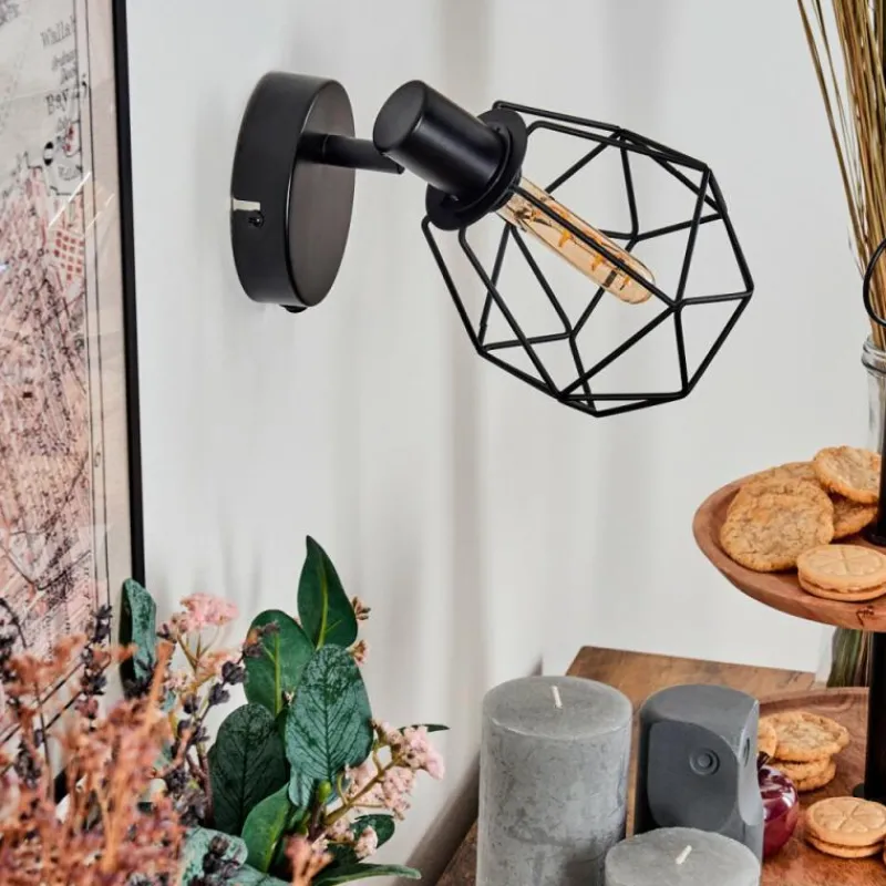 hofstein Yaak Applique murale Noir, 1 lumière