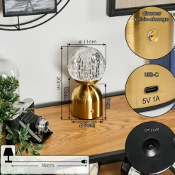 hofstein Yngered Lampe à poser LED Laiton, 1 lumière