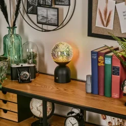 hofstein Yngered Lampe à poser LED Noir, 1 lumière