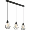 Luminaires Globo Lighting Zachary Suspension Noir, 3 lumières* Suspensions