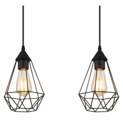 Luminaires Globo Lighting Zachary Suspension Noir, 3 lumières* Suspensions