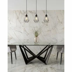 Luminaires Globo Lighting Zachary Suspension Noir, 3 lumières* Suspensions