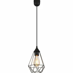 Luminaires Globo Lighting Zachary Suspension Noir, 1 lumière* Suspensions