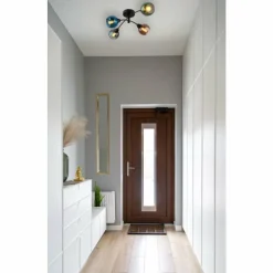 Luminaires Globo Lighting Zarlona Plafonnier Noir, 4 lumières