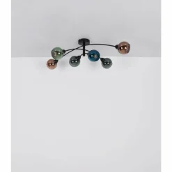 Luminaires Globo Lighting Zarlona Plafonnier Noir, 6 lumières
