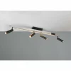 Luminaires Trio Zeno Plafonnier LED Aluminium, 5 lumières, Télécommandes* Éclairage Led