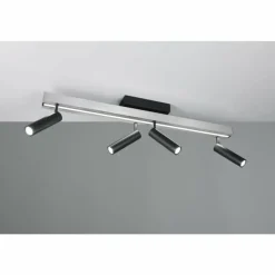 Luminaires Trio Zeno Plafonnier LED Aluminium, 5 lumières, Télécommandes* Éclairage Led