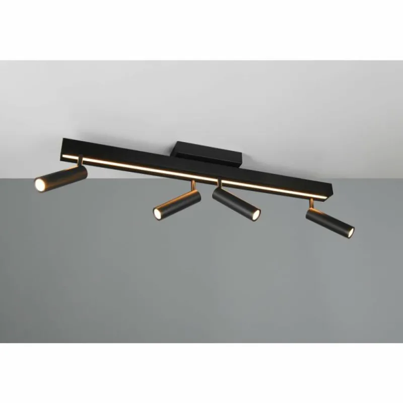 Luminaires Trio Zeno Plafonnier LED Noir, 5 lumières, Télécommandes* Éclairage Led