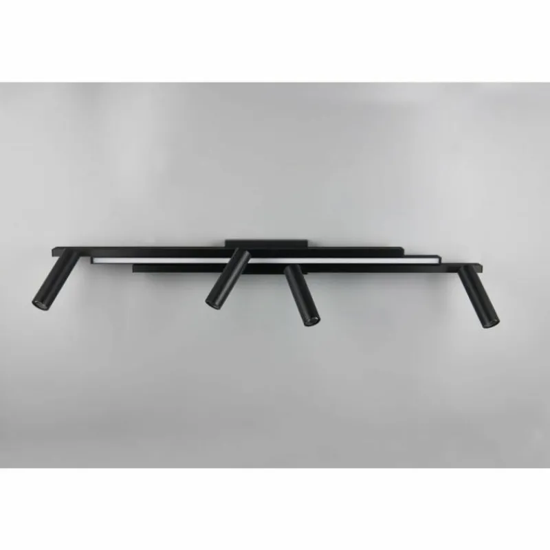 Luminaires Trio Zeno Plafonnier LED Noir, 5 lumières, Télécommandes* Éclairage Led