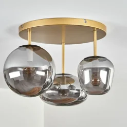 Lampes Dorées-hofstein Zernez Plafonnier Or, 3 lumières