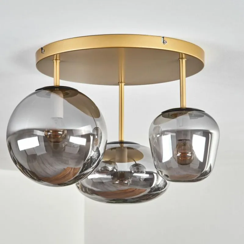 Lampes Dorées-hofstein Zernez Plafonnier Or, 3 lumières