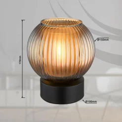 Luminaires Globo Lighting Zumba Lampe à poser Noir, 1 lumière