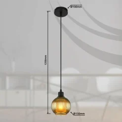 Luminaires Globo Lighting Zumba Suspension Noir, 1 lumière