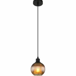 Luminaires Globo Lighting Zumba Suspension Noir, 1 lumière
